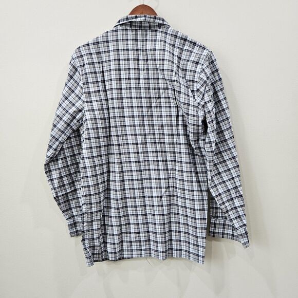 Vintage Banana Republic Mens Y2K Flannel Button Down Shirt Small Gray Gorpcore - Picture 6 of 10